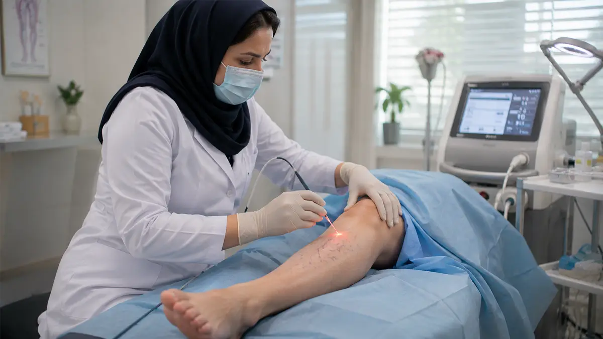 لیزر واریس چگونه انجام میشود؟ راهنمای کامل درمان واریس با لیزر