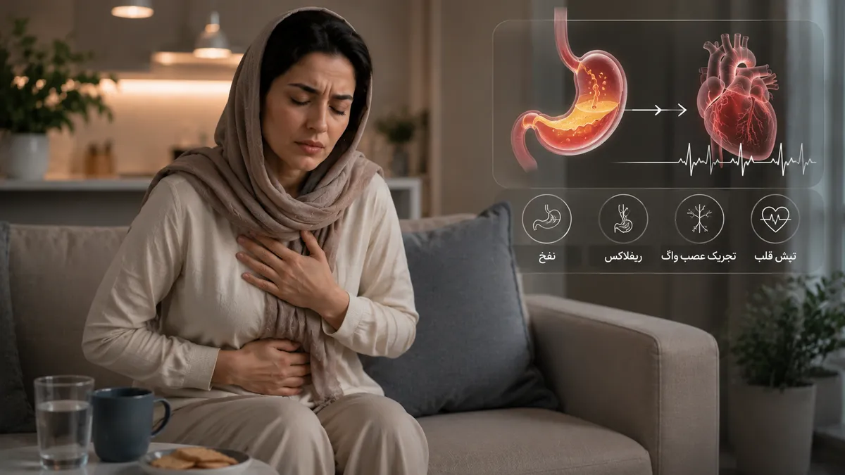 آیا نفخ، رفلاکس و مشکلات گوارشی ضربان قلب را بهم می‌زنند؟