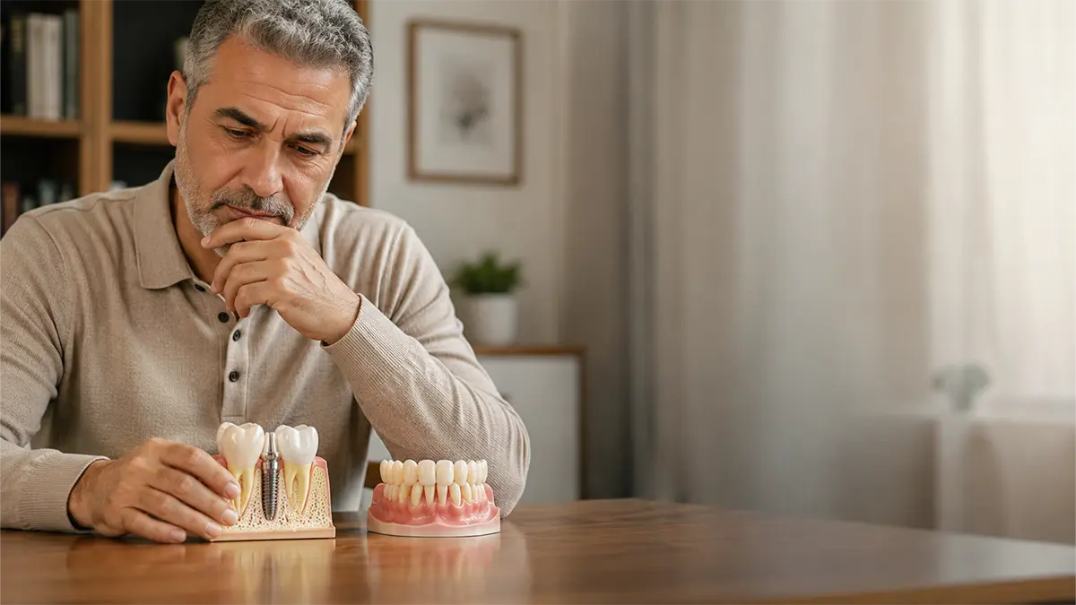 برای جایگزینی دندان، ایمپلنت بهتر است یا دندان مصنوعی؟