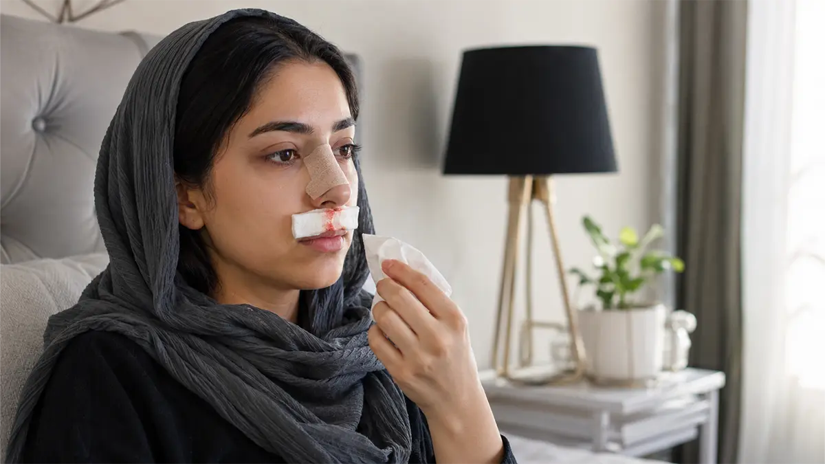 خونریزی و خونابه بعد از عمل بینی؛ چه مقدار معمول است؟