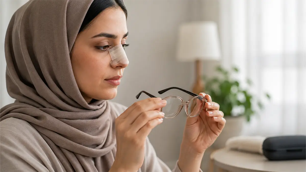 عینک بعد از عمل دماغ