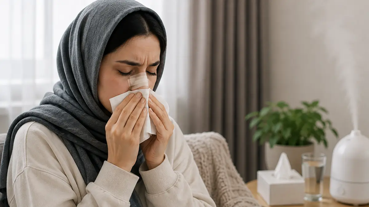 فین کردن و عطسه بعد از عمل بینی