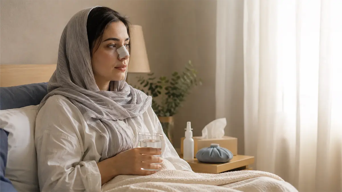 بعد از عمل بینی چه کار کنیم؟ راهنمای روزهای اول تا بهبود