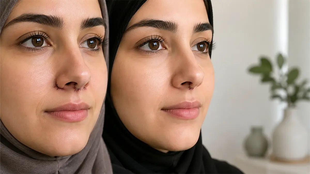بخیه و جای بخیه عمل بینی؛ مراقبت و علائم مشکل