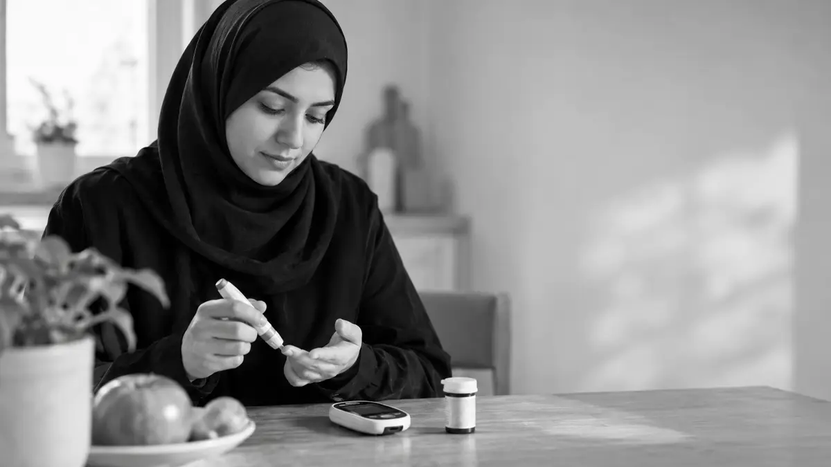 دیابت نوع ۱با فیلتر سفید سیاه